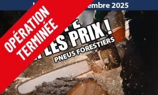 Coupe sur les prix pneus forestiers
