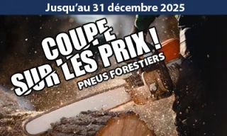 Coupe sur les prix pneus forestiers