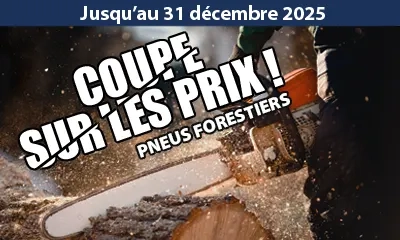 Coupe sur les prix pneus forestiers