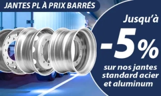 Jantes poids lourds à prix barrés