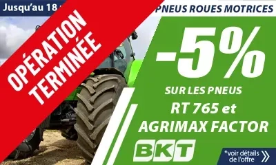 Pneus RT 765 et Agrimax Factor à prix barrés 2025