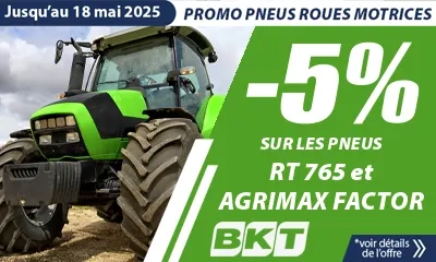 Pneus RT 765 et Agrimax Factor à prix barrés 2025