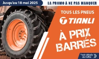 Pneus Agricoles Tianli à prix barrés 2025