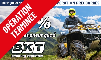 -5% sur tous les pneus quad BKT !