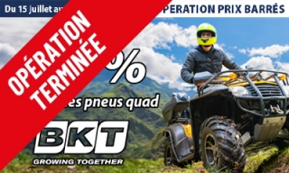 -5% sur tous les pneus quad BKT !