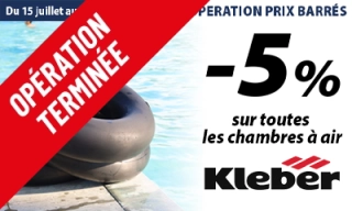 -5% sur tous les chambres à air Kleber !