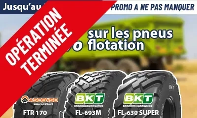 Pneus flotation à prix barrés 2026