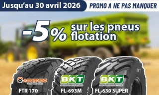 Pneus flotation à prix barrés 2026