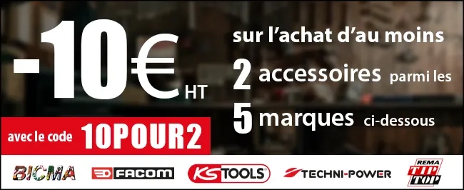 -10 pour 2 accessoires