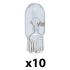 10 ampoules témoin sans culot wedge HELLA en boîte - 12V 5W - d.10mm - culot W2.1x9.5D/W5W