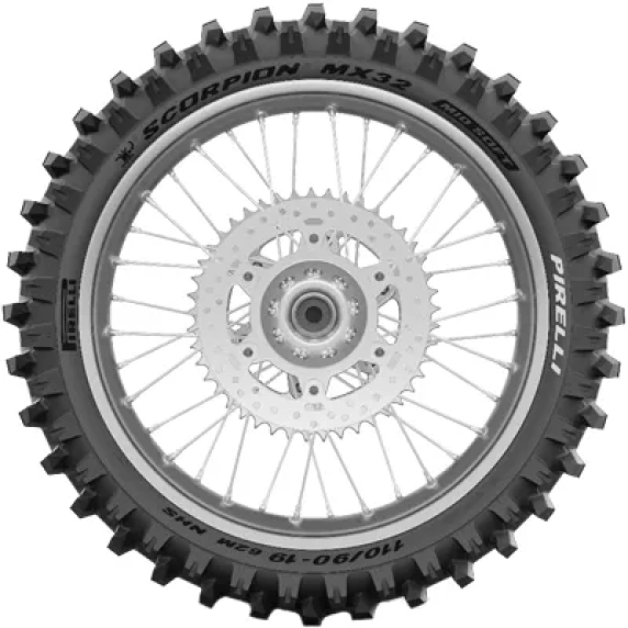 Pneu moto tout-terrain avant/arrière PIRELLI 70/100-19 42M SCORPION MX32 MID HARD TT