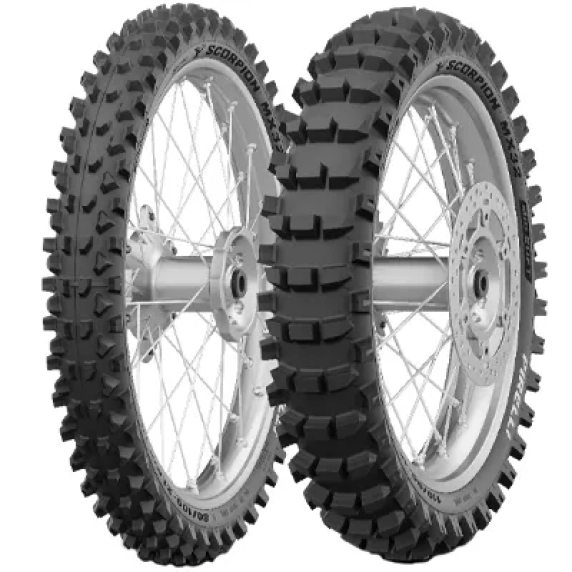 Pneu moto tout-terrain arrière PIRELLI 110/90-19 62M SCORPION MX32 MID SOFT NHS TT