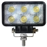 Phare de travail rectangle - 6 LEDs 18W 1000 lumens - angle de diffusion 35°