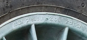 Pression max d'un pneu brouette