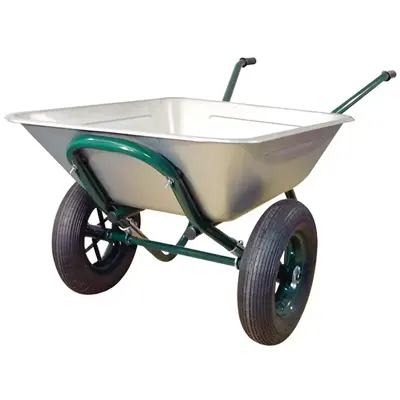 Brouette galvanisée polyvalente ALTRAD avec 2 roues gonflées - modèle 9151 - capacité 150L - charge max 200kg - L.1500 x l.700 x h.560 mm