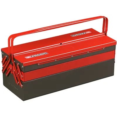 Boite à outils cadenassable FACOM en métal avec 5 compartiments - charge max 30kg - L.560 x l.220 x h.215 mm