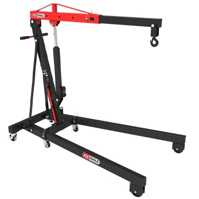 Grue d'atelier KS TOOLS mobile et pliante - charge max 2T - hauteur max levage 2240mm