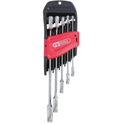 KIT 5 clés mixtes à cliquet KS TOOLS modèle GEARPLUS - de 8 à 19 mm - 12 pans - sur étui portatif