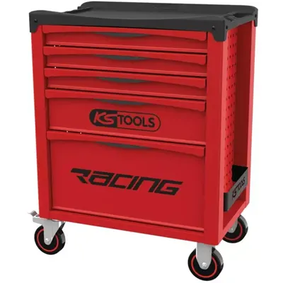 KIT complet servante mobile d'atelier RACING KS TOOLS avec 5 tiroirs - contient 198 outils séparés en 13 modules