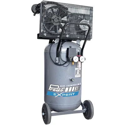 Compresseur à air vertical PRODIF - alimentation monophasée - cuve 100L - puissance 3CV - air aspiré 21m3/h