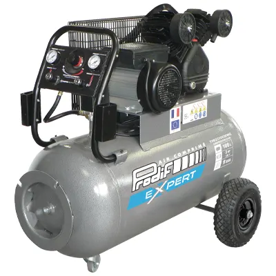 Compresseur à air PRODIF - alimentation triphasée - cuve 100L - puissance 3CV - air aspiré 21m3/h