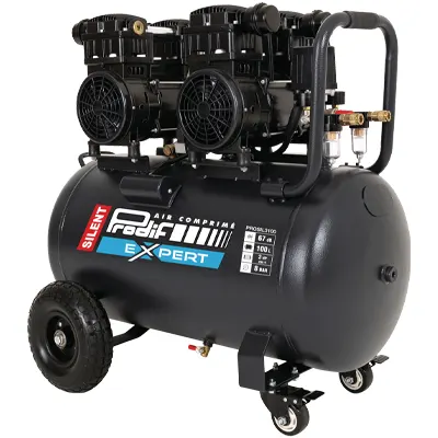 Compresseur à air silencieux PRODIF - alimentation monophasée - cuve 100L - puissance 3CV - air aspiré 22,2m3/h