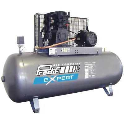 Compresseur à air PRODIF - alimentation monophasée - cuve 50L - puissance 2,5CV - air aspiré 14,8m3/h