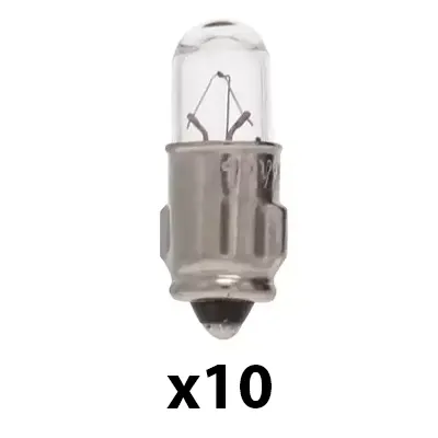 10 ampoules témoin en boîte - 12V 2W - culot BA9S