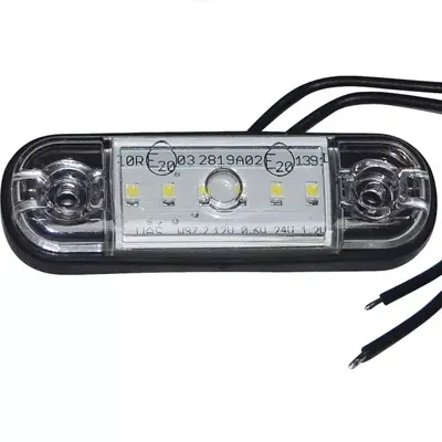 Feu de gabarit blanc ultra plat - 6 LEDs - sous blister