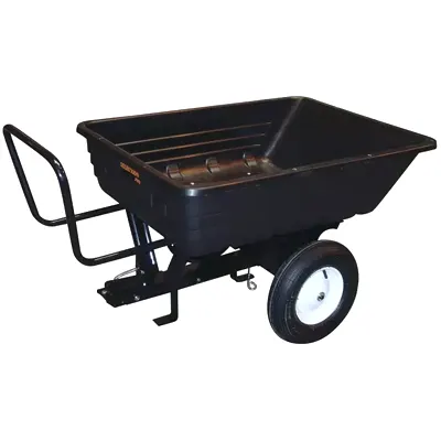 Remorque basculante de jardin avec caisse en polyéthylène - charge max 250kg