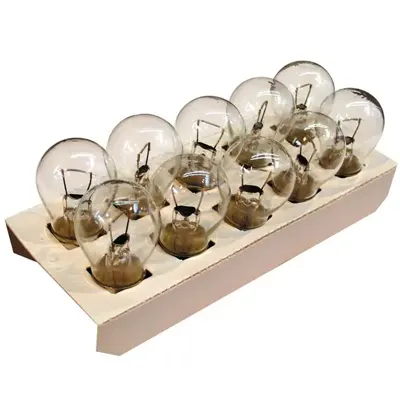 10 ampoules poirette blanches en boîte - 24V 21W - culot BA15S