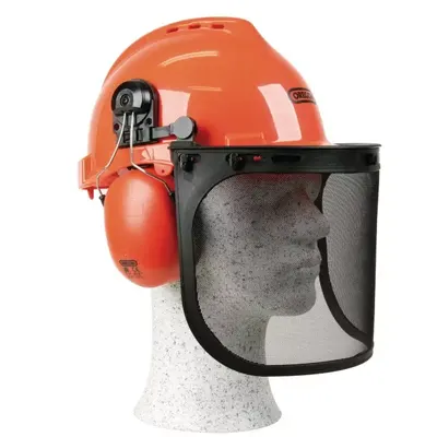 Casque forestier résistant OREGON avec visière grillagée - modèle Yukon