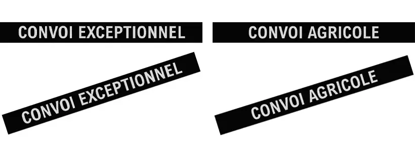 image panneaux "convoi exceptionnel" et "convoi agricole"