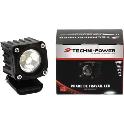 Phare de travail carré TECHNI-POWER - 1 LED 10W 600 lumens