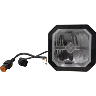 Phare de route TECHNI-POWER - 1 LED 4 fonctions - côté droit