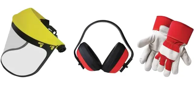 Image de l'ensemble visière plus casque plus gants