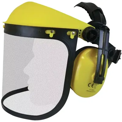 Casque antibruit et visière de protection grillagée TECHNI-POWER