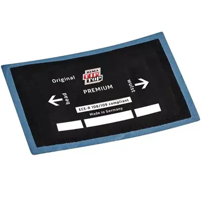 Emplâtre rectangle n°120 TIP-TOP pour pneu radial - L.125 x l.80 mm - sous blister