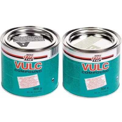 Gomme autovulcanisante TIP-TOP - 1 bidon A de 300g noir et 1 bidon B de 300g blanc
