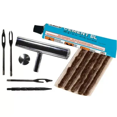 KIT 5 tresses courtes L.100 x d.5 mm SEALFIX TIP-TOP, tube 30g spécial cément et outils d'insertion - sous blister
