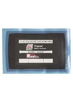 Emplâtre pneu radial 182 TL 185x240 2 plis